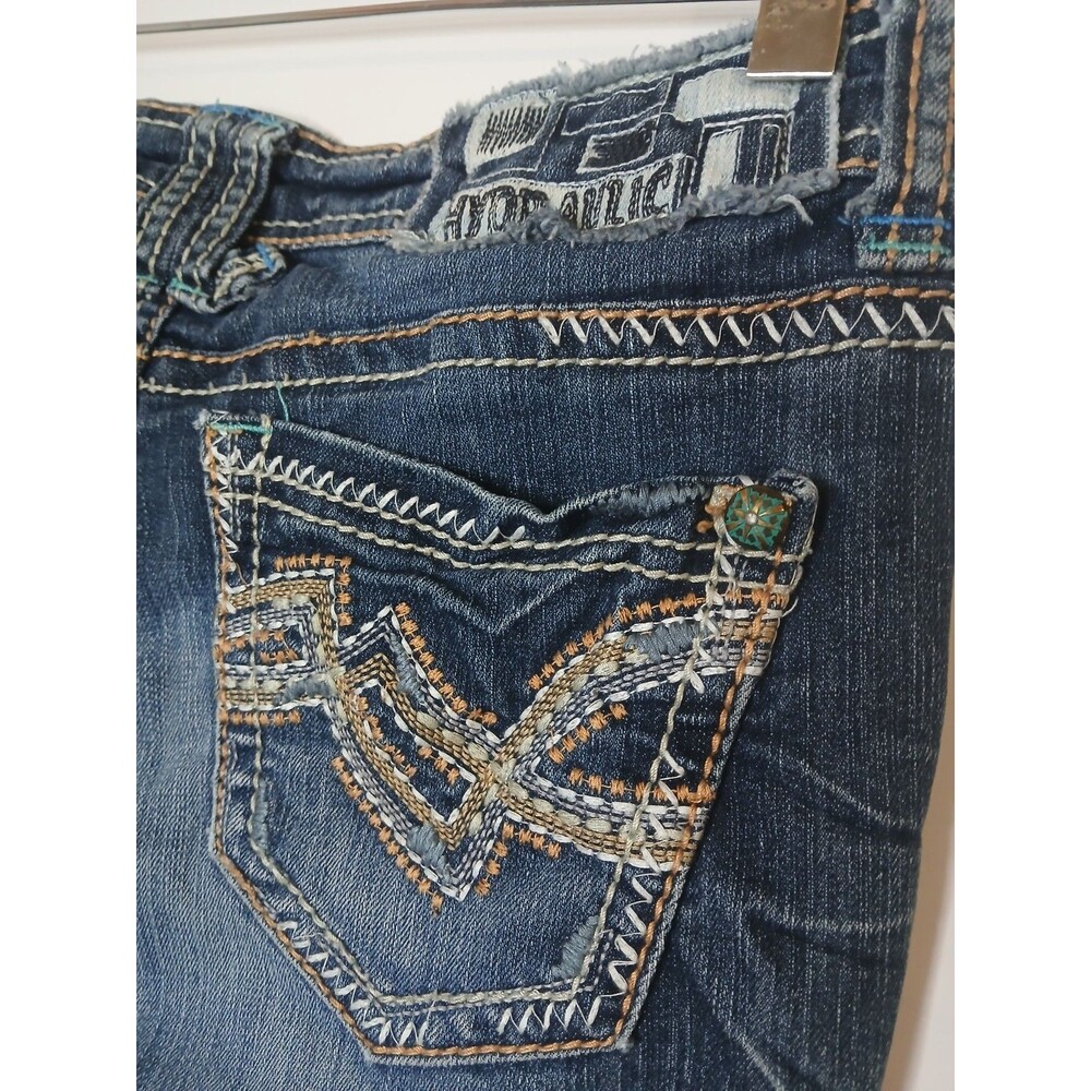 Hydraulic Gramercy Slim Boot Jeans Women’s 5/6 Low Rise Embroidered Pockets Y2K - Picture 8 of 16